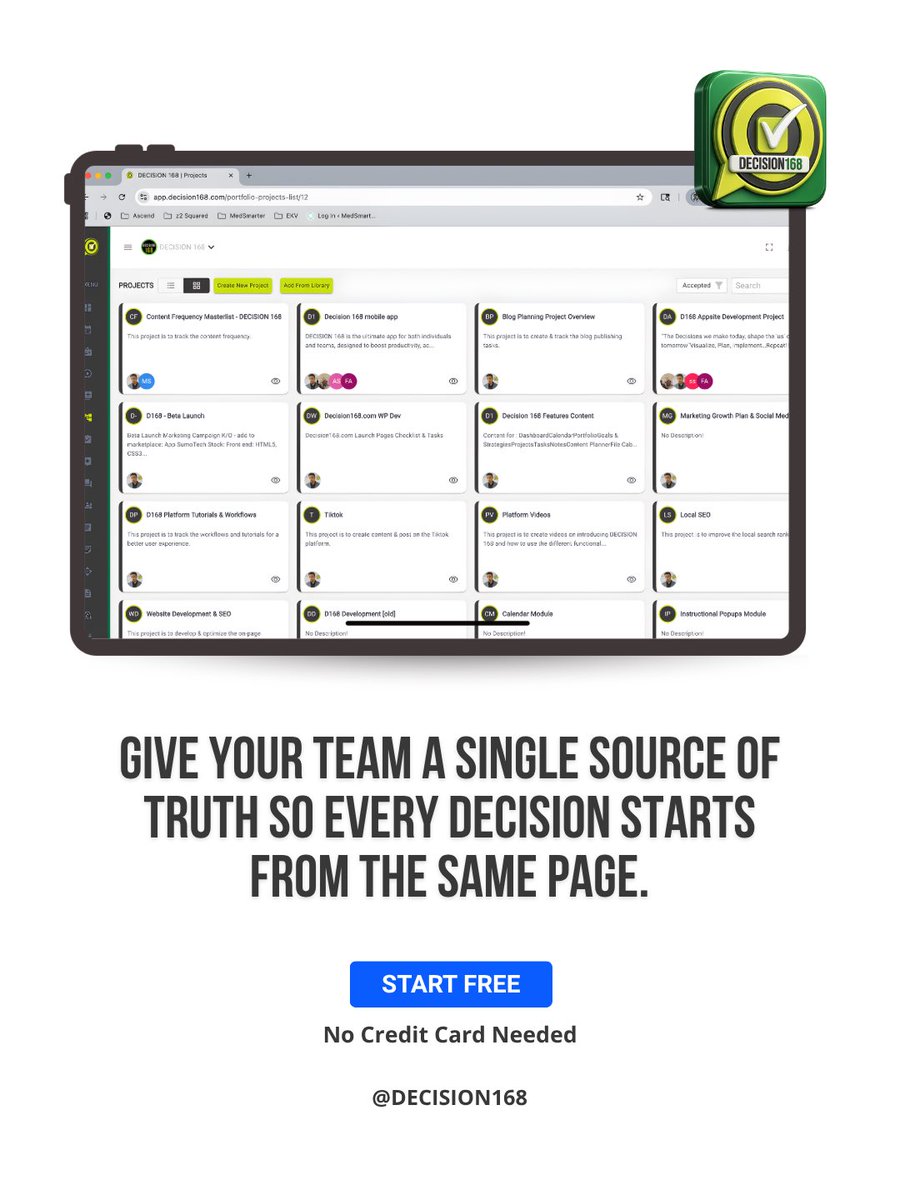 decision168's tweet photo. Leadership starts with clarity, not control. #HowRealTeamsWork.
Start free today.
https://t.co/p38km7zN1K
#DECISION168 #TeamLeadership #LeadershipMatters #VisibleLeadership https://t.co/AFkUTgdBFX