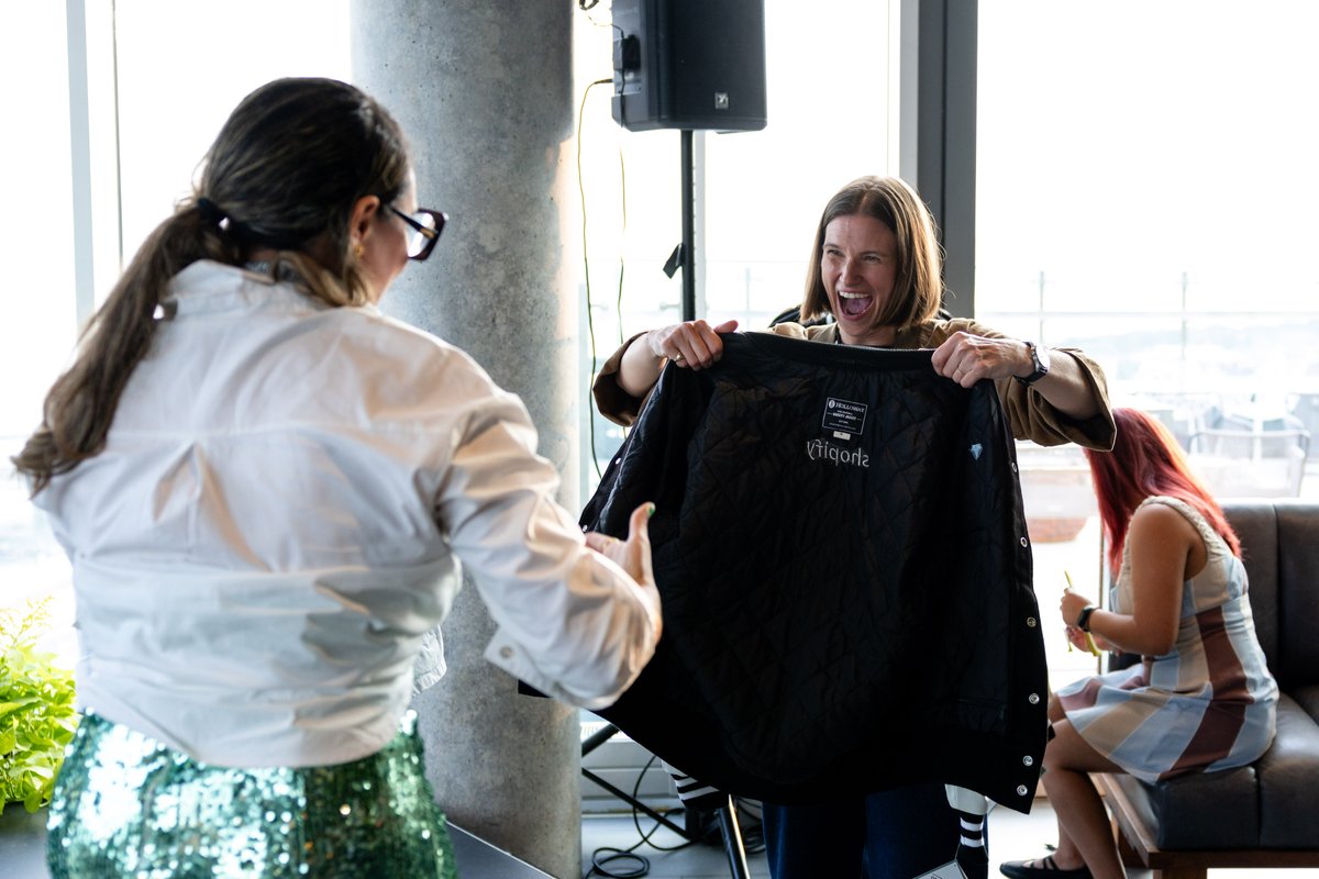 zapiet's tweet photo. She only went and won it! 🏆💚

Our co-founder and CMO, @EmiliHorncastle, received the 2026 @ShopifyDevs Build Award for Community at DotDev.

A brilliant recognition of the energy, generosity and heart she has poured into the Shopify community for more than a decade.

We couldn’t be prouder. ❤️

Thank youuuuu @harleyf, @atleeclark, @eytanseidman and @liam_at_shopify 🙏