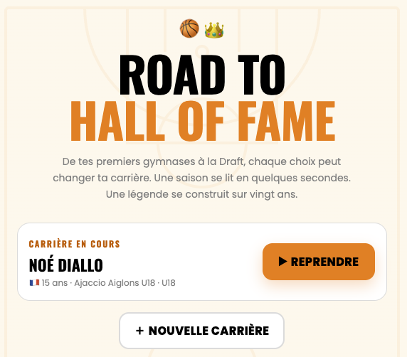 CatchNShootFr's tweet photo. 🏀 ROAD TO HALL OF FAME 🏀
Le jeu est disponible ici : https://t.co/n26VXkzAcM
- 2 choix de nationalité disponibles pour le moment
- Des références à votre sport préféré
- La possibilité d'évoluer dans les championnats mineurs, en espoir, en Euroleague, en G-League et en NBA
Le jeu est développé avec l'aide de l'IA et il n'aurait pas vu le jour sans le crack @DestinyElevenn 💚
C'est fait sans prétention, avec l'amour du basket et si ça vous plaît j'essaierai de l'agrémenter de nouveautés.
N'hésitez pas à partager vos carrières, enjoy ! 🔥