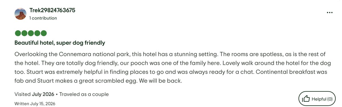 KylemoreHotel's tweet photo. 2 Recent Reviews https://t.co/9na6HuRjKp