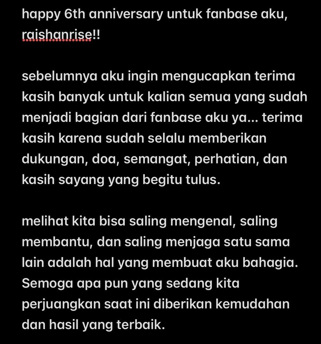 SW_RaishaJKT48's tweet photo. happy 6th anniversary, raishanrise ❤️ https://t.co/Clp76SGKF1