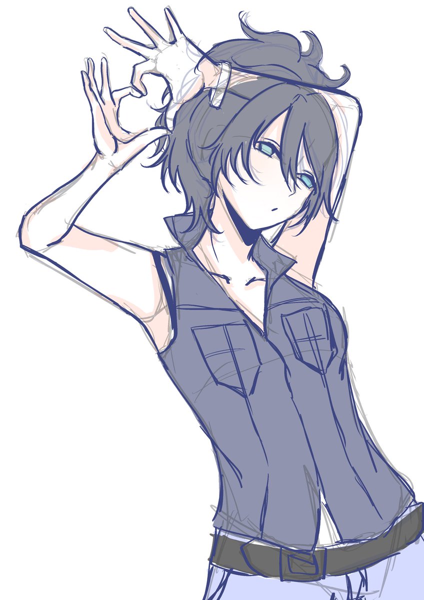 llama_27's tweet photo. 友達にリクエストしてもらった夏川先輩のらくがきです！
#p5x https://t.co/1Z4c8FPNhk