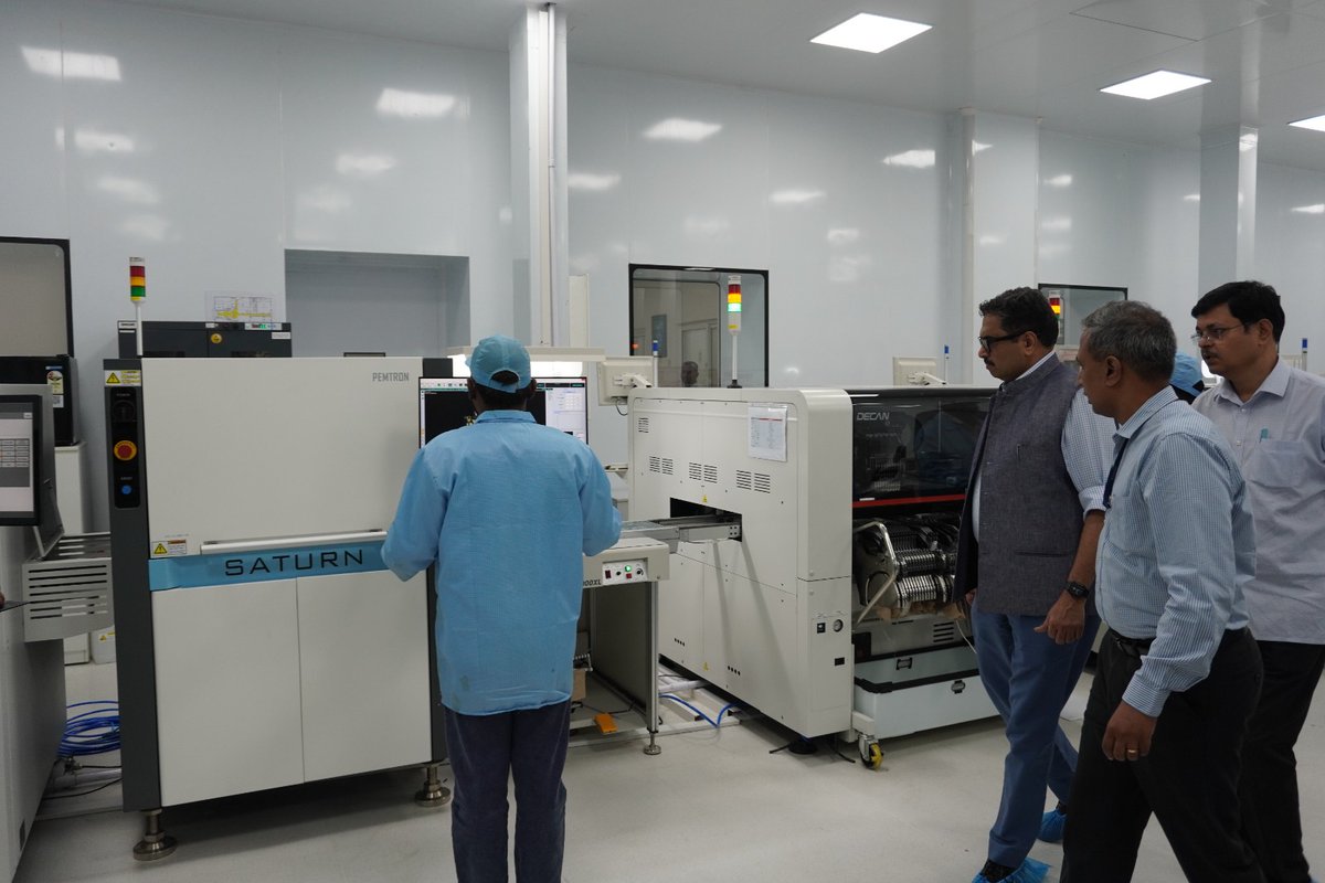 TelanganaCS's tweet photo. Chief Secretary Shri @sjaju1, IAS, today visited the Electronic Manufacturing Cluster (E-City), Raviryala, along with officials from TGIIC and the Industries Department, reaffirming the Government of Telangana’s commitment to partnering with industry for sustained growth.

The visit focused on engaging with industry leaders to understand their expansion plans, review the support ecosystem, and identify opportunities for the Government to further facilitate investments, ease of doing business, and job creation.

The delegation visited:
* Premier Energies’ Solar PV Module Manufacturing Facility, creating over 1,200 jobs.
* Avantel Ltd.’s Advanced Defence Electronics Facility, generating around 400 jobs.

The Government of Telangana remains committed to providing responsive governance, world-class industrial infrastructure, and policy support to enable businesses to expand, innovate, and thrive. 

With its industry-first approach, Telangana continues to strengthen its position as a preferred destination for advanced manufacturing, electronics, clean energy, and aerospace & defence investments.

#Telangana #MakeInIndia #InvestTelangana #EaseOfDoingBusiness #Electronics #AdvancedManufacturing