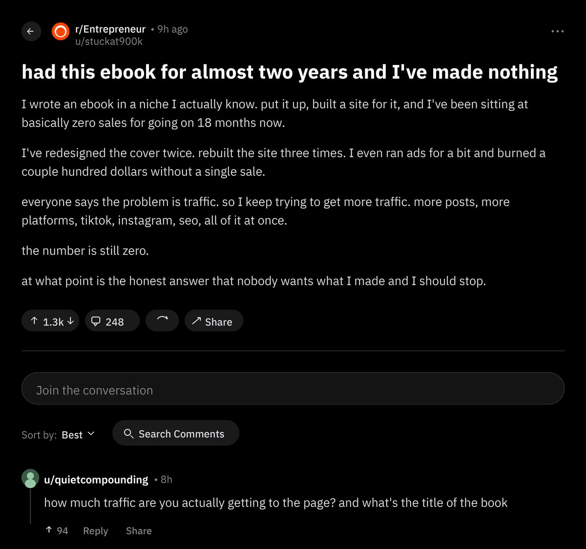 realbrianmoran's tweet photo. This guy on Reddit just LEAKED the exact process on how you can make $1.2M by selling eBooks. https://t.co/RSwVYUY4DZ