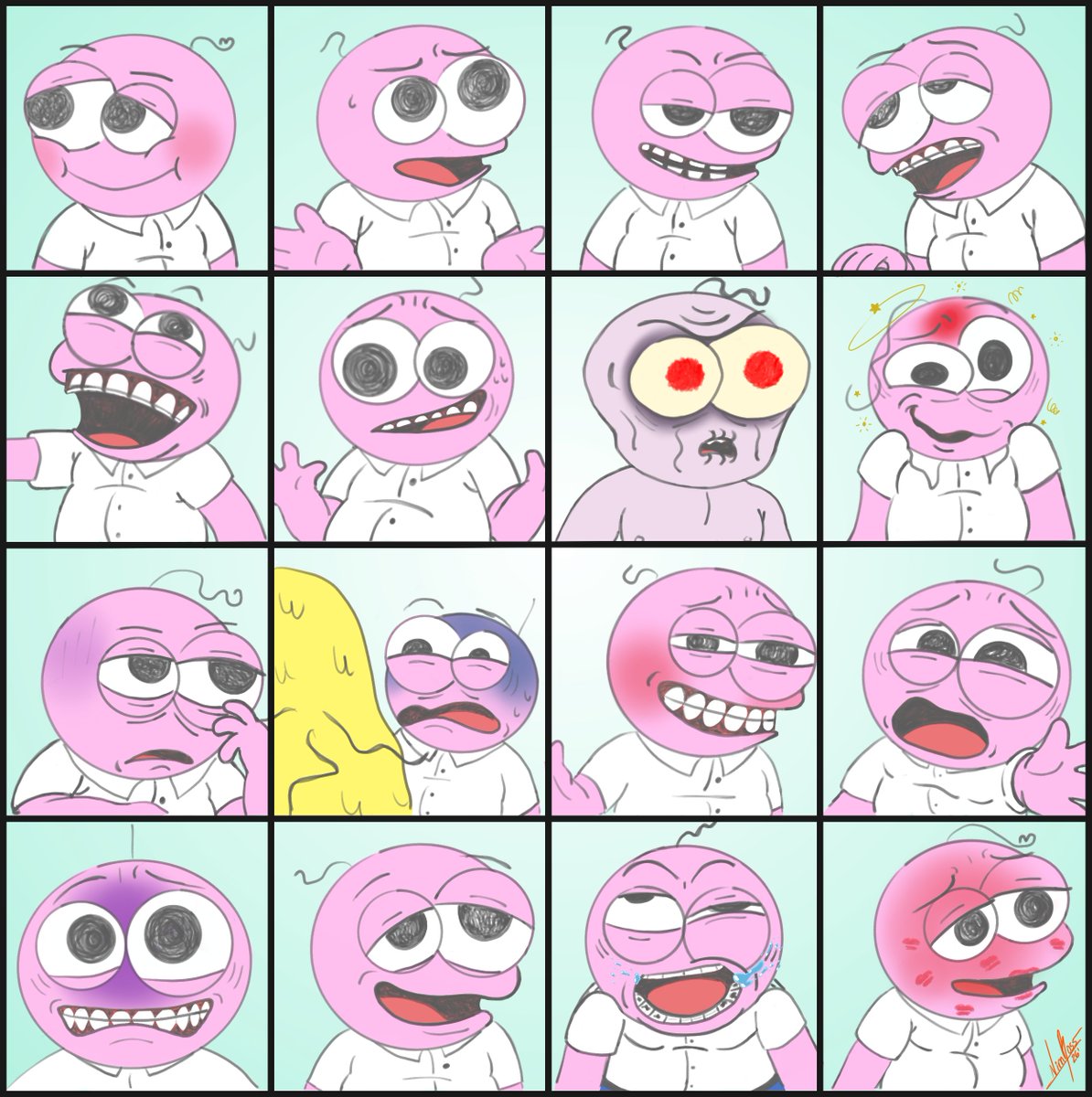 thenimboss's tweet photo. Woody's expressions but it's Pim.
#smilingfriends #smilingfriendsfanart https://t.co/pa0g32wHfG