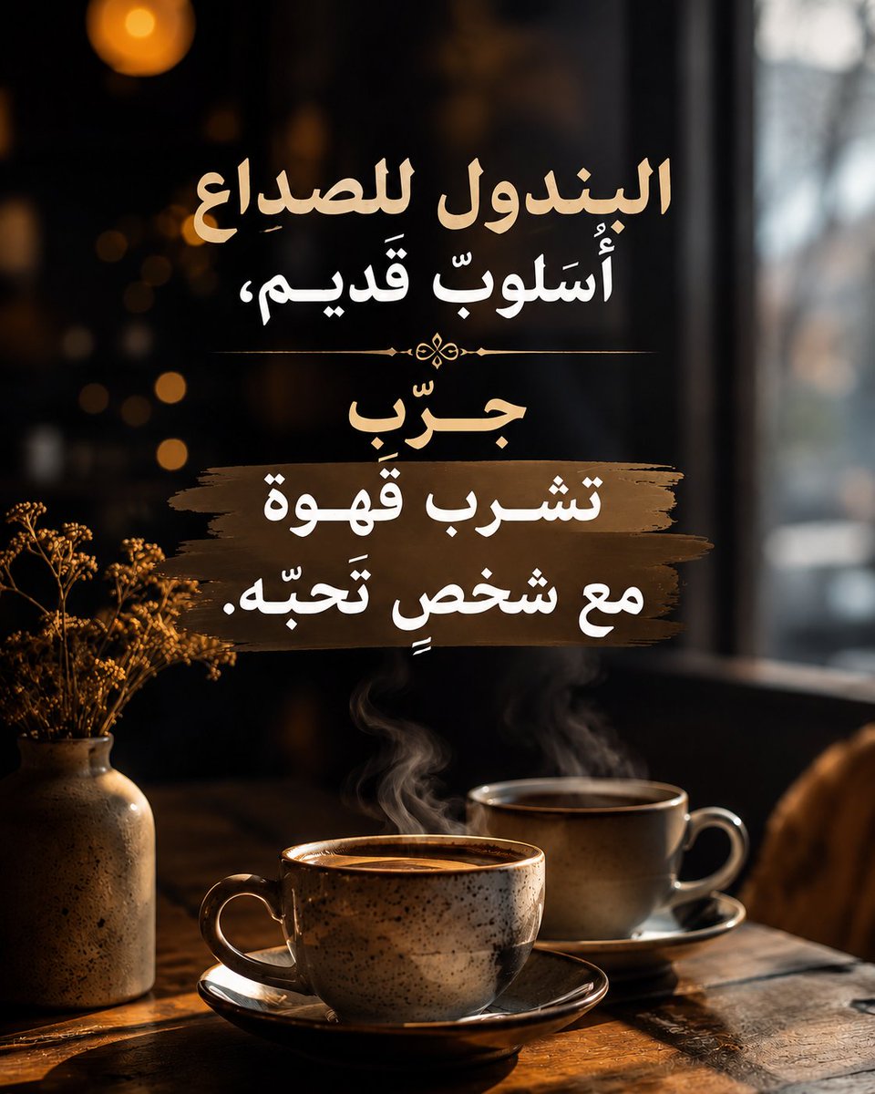 MjaredX's tweet photo. البندول للصداع أسلوبٌ قديم،
جرّب تشرب قهوة مع شخصٍ تحبّه. 🌿 https://t.co/MBjNMJEzK2