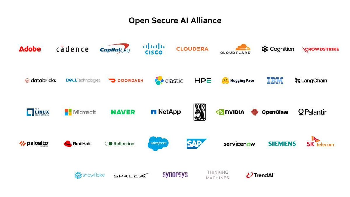 ubabullah's tweet photo. �� JUST IN: NVIDIA and 35+ tech firms launched the Open Secure AI Alliance to advance open-source AI security. https://t.co/YKrbX1CysV