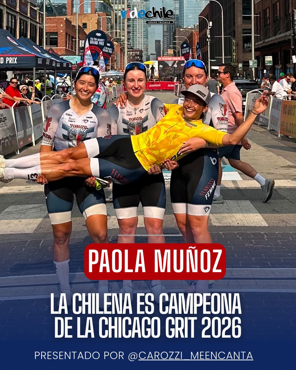 ridechile's tweet photo. 🏆¡UNA CHILENA CAMPEONA!🏆
🇨🇱🥇 Paola Muñoz ganó la Chicago Grit en los Estados Unidos tras liderar la competencia que se desarrolló en los últimos 10 días.
⚡️Más información ➡️ https://t.co/vVzPZEQOCa
🗞️ Presentado por @carozzi_meencanta
#RidechileNews #ChicagoGrit https://t.co/WFrJsrAzXM