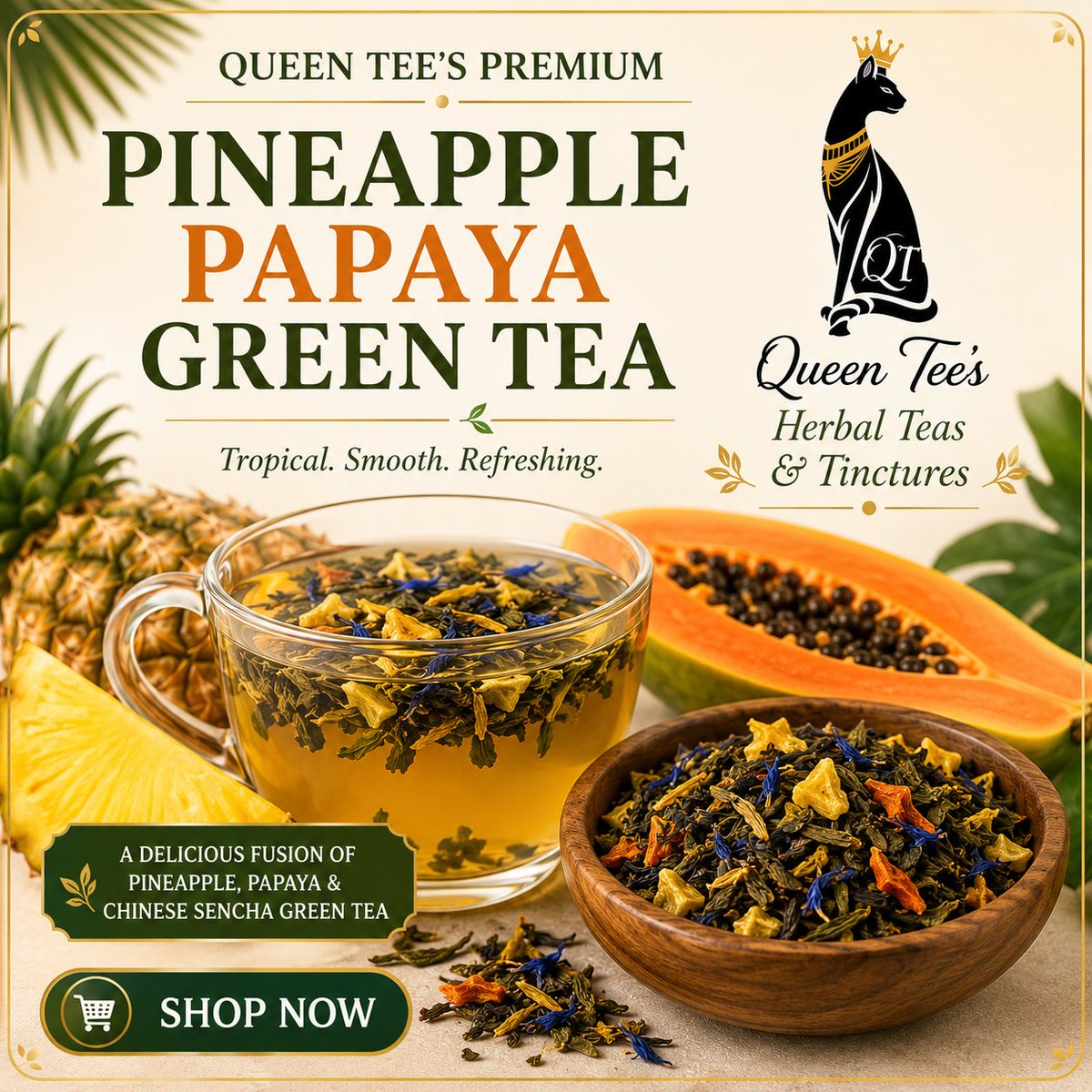 Hottentottas's tweet photo. 🍍 Queen Tee's Premium Pineapple Papaya Green Tea
For sell at: https://t.co/IB5Lg61dRx https://t.co/RAkqKegVsJ