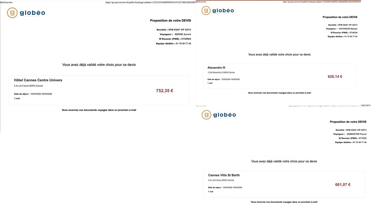 french_report78's tweet photo. 🔴💸 EXCLU — Qui a payé l’hébergement d’Aurore Bergé et de sa délégation à Cannes ?

J’ai donc obtenu les documents relatifs au déplacement d’Aurore Bergé au Festival de Cannes, du 13 au 16 mai 2026, avec Margot Antoniazzi et Pascal Demeester.

Premier élément étonnant : le formulaire préparatoire, qui mentionne les trois membres de la délégation, indique noir sur blanc « Hébergement envisagé : NON ». 

Pourtant, le programme officiel prévoit dès leur arrivée, le 13 mai à 18 h :

« Installation en chambres — Hôtel Martinez ». 

Or, dans les pièces qui m’ont été transmises, aucune dépense d’hôtel n’apparaît pour les nuits des 13→14 et 14→15 mai, ni pour Aurore Bergé, ni pour ses deux accompagnants.

Ce n’est que pour la dernière nuit, du 15 au 16 mai, que l’État réserve et prend en charge trois hôtels : l’Hôtel Cannes Centre Univers pour Bergé (752 €), l’Alexandre III pour Antoniazzi (626 €) et la Villa St Barth pour Demeester (661 €). 

Reste donc une question toute simple : qui a payé l’hébergement de la délégation pendant les deux premières nuits à Cannes ? Le Martinez ?

Précision : Madame Bergé et son équipe ont voyagé en classe éco sur des vols Air France.

Je tiens, toute de même, à remercier le cabinet du Premier Ministre @SebLecornu qui a fait montre d'une certaine transparence quant à l'aboutissement positif de cette demande. Je ne peux qu'encourager la création d'un "drive" de la dépense publique dans lequel les justificatifs de ce type de dépenses des administrations seraient régulièrement versés et librement consultables par tout citoyen afin qu'il puisse exercer son droit constitutionnel de contrôle de l'emploi de l'argent public, prévu aux art. 14 et 15 de la DDHC de 1789...