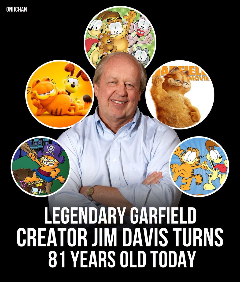 oniichanph's tweet photo. The legendary creator for Garfield, Jim Davis turns 81 years old today! 🎉

For nearly five decades, Davis has entertained generations through Garfield, the lasagna-loving, Monday-hating orange cat who made his nationwide comic-strip debut in 1978 and became one of the world’s most recognizable cartoon characters.

His creation grew far beyond the original Garfield comic strip, reaching television through Garfield and Friends and the Emmy-winning special Garfield’s Halloween Adventure. Garfield later conquered the big screen through Garfield: The Movie and 2024’s The Garfield Movie.

Through comic strips, animated shows, television specials, films, and countless products, Jim Davis transformed one sarcastic orange cat into an enduring global icon.

Happy 81st Birthday to the legendary Jim Davis! 🎂