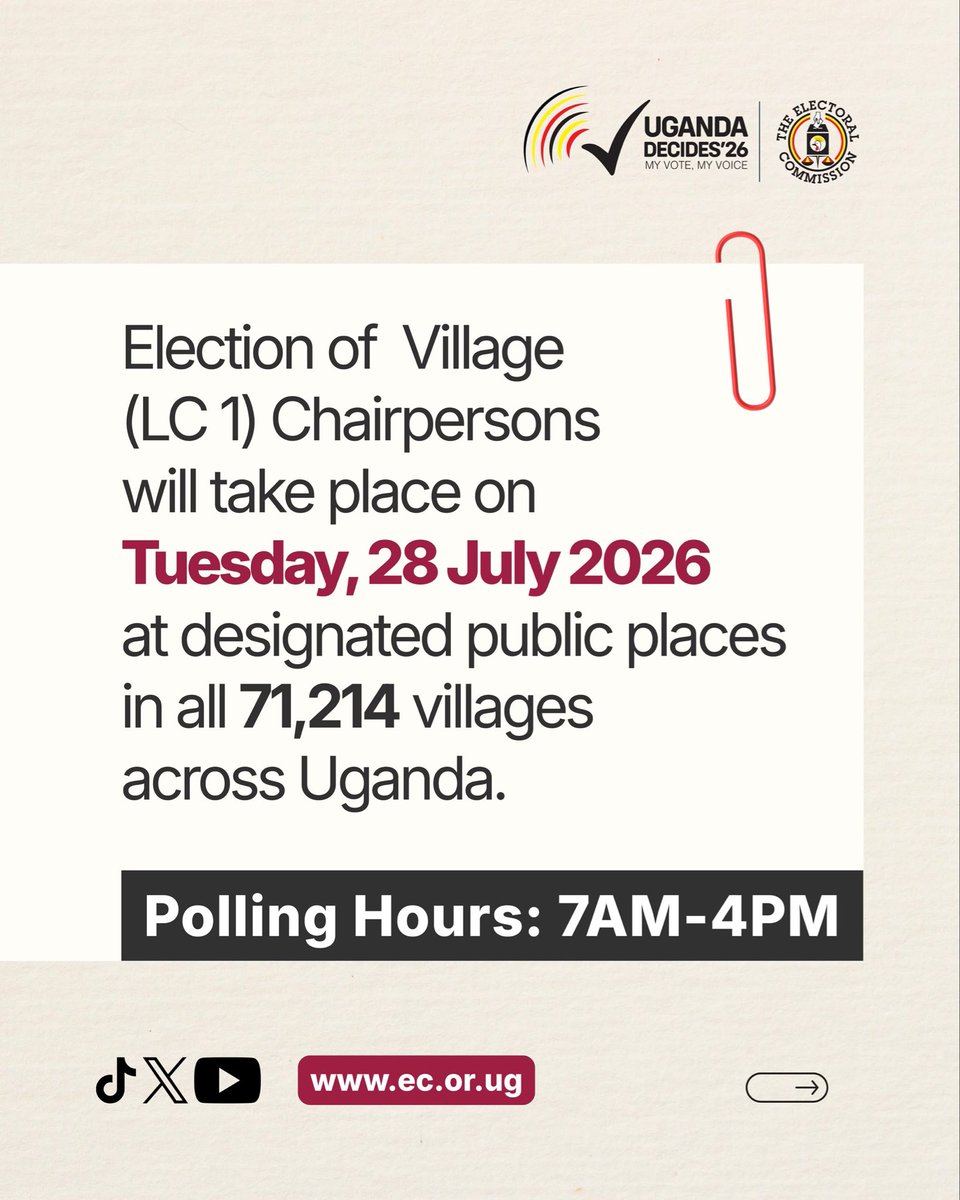 LarooPece's tweet photo. WE ARE CLOSED

Tomorrow is Polling Day for the Village LC I Chairperson Elections, which is a public holiday.

Thank you for your understanding. We encourage all our eligible residents to participate in shaping our community by casting their vote.

#LocalCouncilElections https://t.co/u1RcXDAz9e