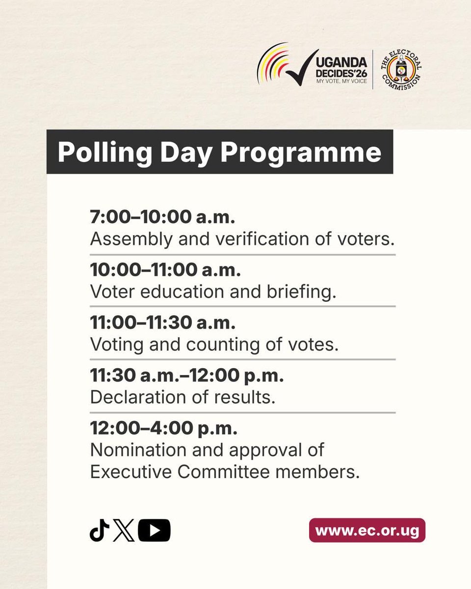 LarooPece's tweet photo. WE ARE CLOSED

Tomorrow is Polling Day for the Village LC I Chairperson Elections, which is a public holiday.

Thank you for your understanding. We encourage all our eligible residents to participate in shaping our community by casting their vote.

#LocalCouncilElections https://t.co/u1RcXDAz9e