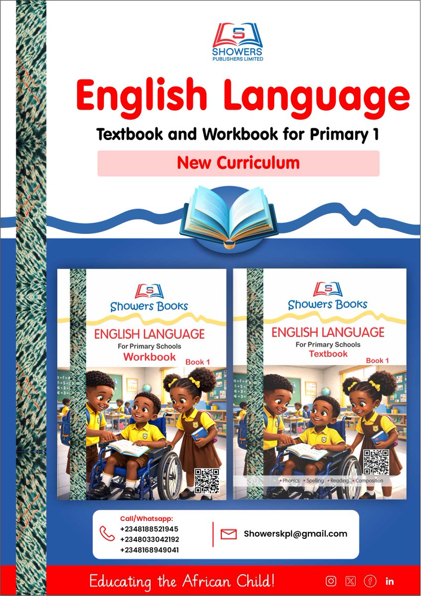 ShowersPl's tweet photo. The Showers English Book 1 (New Curriculum) is carefully designed to help young learners develop strong reading, writing, speaking, and comprehension skills in an engaging and practical way.
Now available for orders!
Contact us today to place your order. https://t.co/fqAO5HSuQS