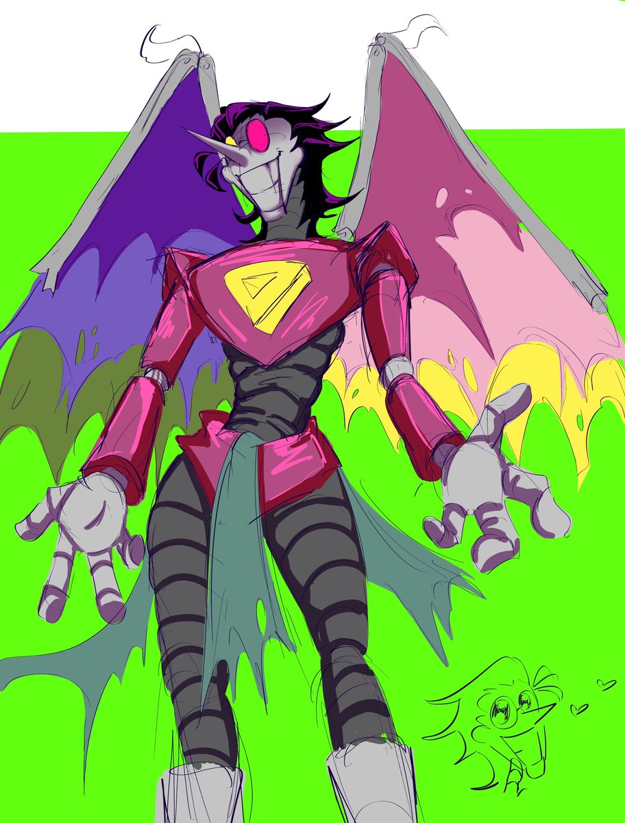 lucasronvon's tweet photo. A sneo drawinf i was working on but gave up bc i changed the design AGAIN 

#deltarune #SpamtonNEO https://t.co/KooBlScY0X