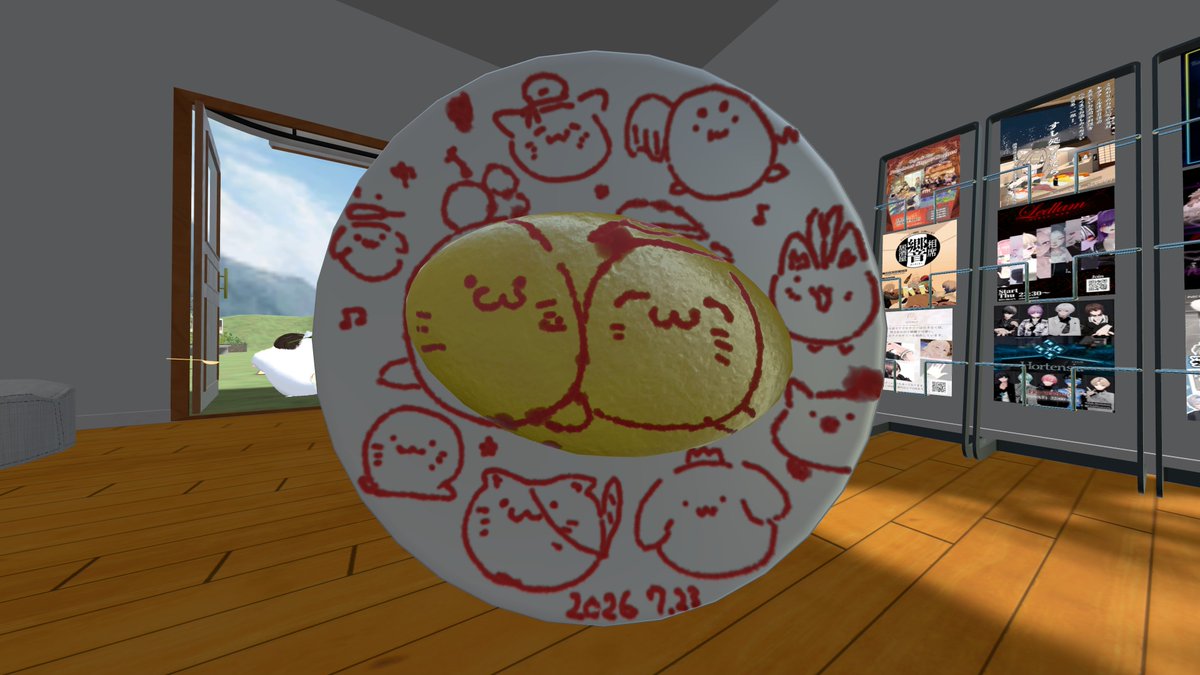 Tanuking_vrc's tweet photo. 落ち着いたから先週の #まるもふカフェ
おだやかな時間が流れてた
ケチャップアートが描いてあった
すごい https://t.co/rO9l94LEhw