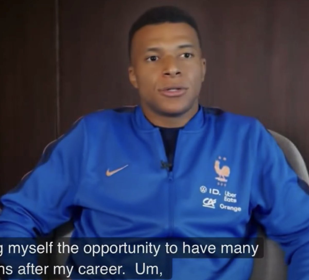 TouchlineX's tweet photo. 🚨🗣️ Kylian Mbappé: "My businesses are going wonderfully, so I could be a businessman."

"My team says I should run for the presidency of France after I retire, but I definitely won't be a coach." https://t.co/CBvFwCzU88