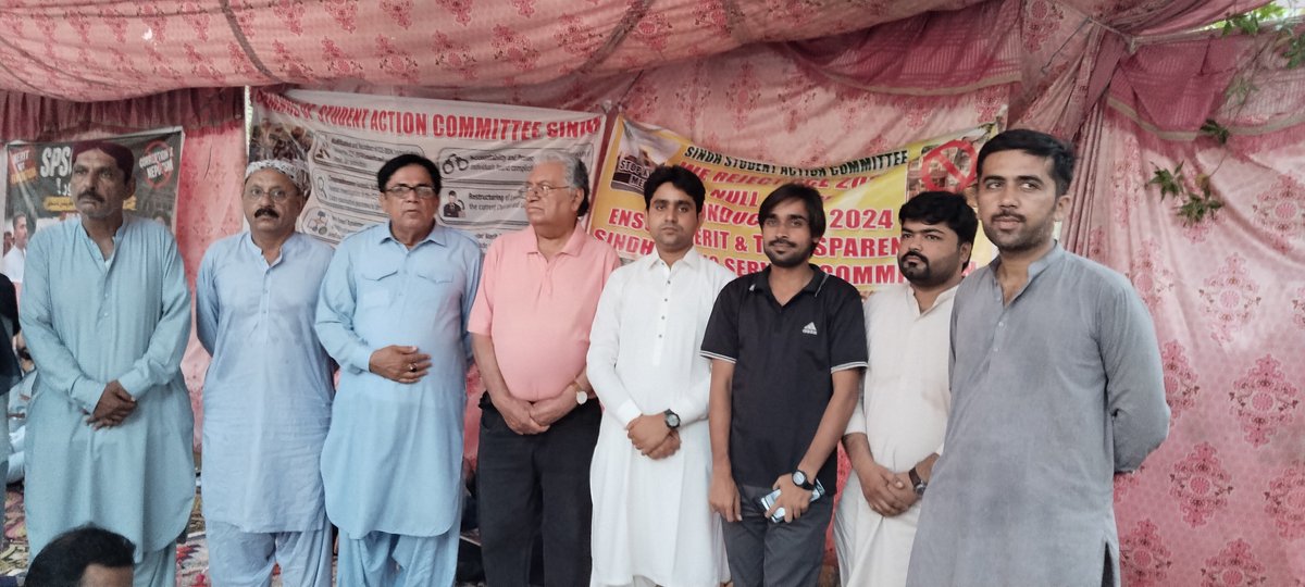 ali_farman22708's tweet photo. Members of civil society reached the protest camp and extended their support to students protesting against murder of merit by SPSC. @amberdanishh @HamidMirPAK @BBhuttoZardari @BakhtawarBZ @ShamaJunejo @pmln_org @ThePakistanExp1
#RejectCCE2024
#ReformSPSC
#SaveYouth https://t.co/zxqF2MdEru