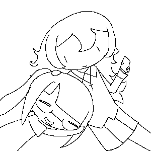 witchblooms's tweet photo. On days I don’t have work I like to run any errands I have then come home and hang out with the roommate. Don’t have a lot to do today, so I relax in the living room and she lays against me while I pet her head like a cat. I’m not much of an artist, but I wanted to draw it. https://t.co/M0XvRgv3xV