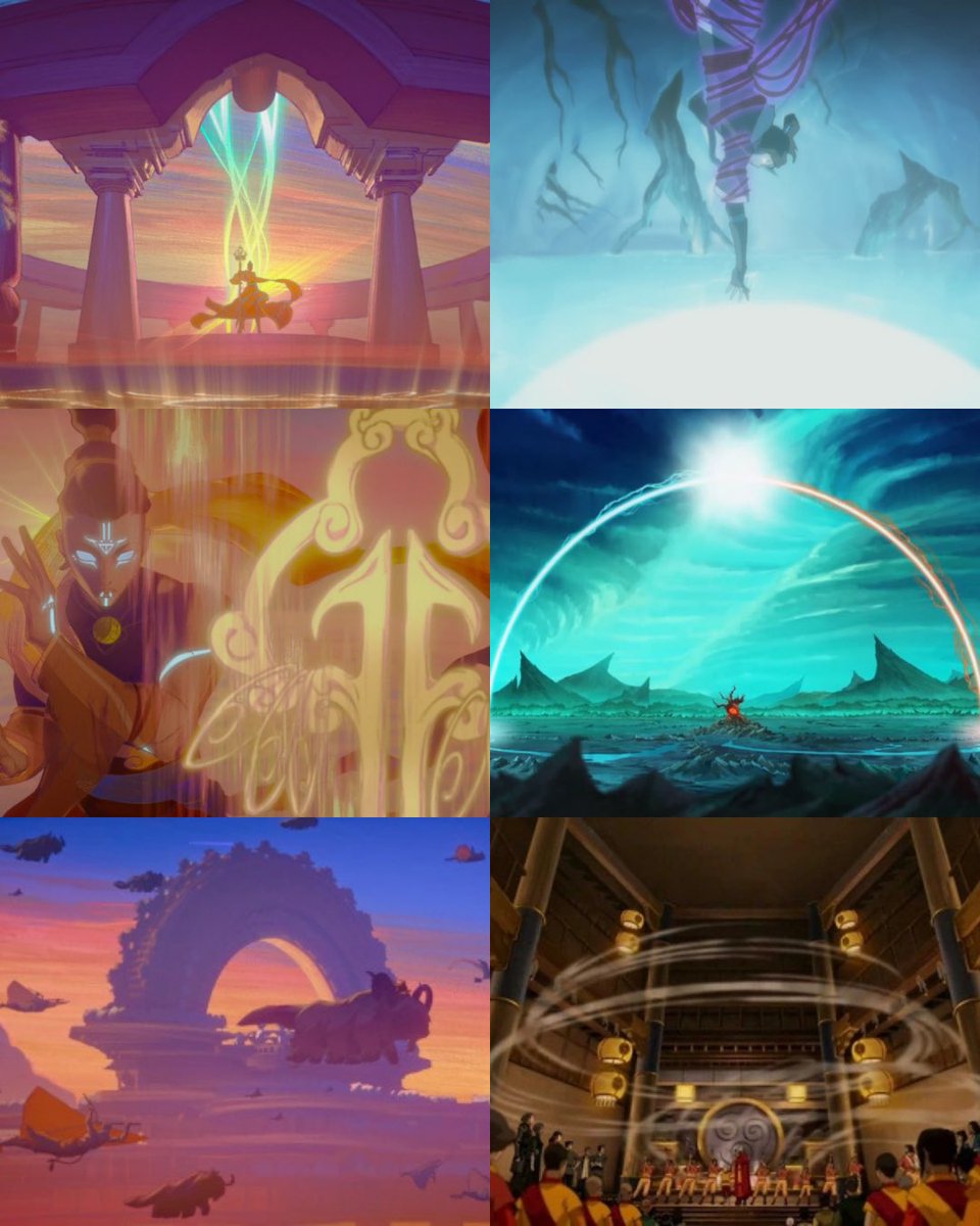 rafaeltalk's tweet photo. + um paralelo que amei no filme de Avatar e minha interpretação:

Korra continuou a ideia de Sonam ao abrir os portais espirituais e iniciou a nova era de ouro dos nômades do ar, uma era onde eles vão ao redor do mundo para proteger a todos e manter o equilíbrio ao lado do Avatar https://t.co/B2BXTc6M7y