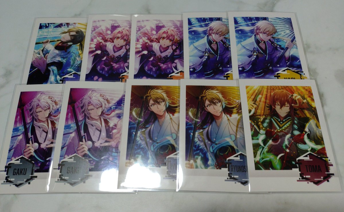 tsukumo_touko's tweet photo. 【交換譲渡】アイナナ ぱしゃこれ 16弾

譲)箔押し→三月 環
ノーマル→一織 三月 ナギ 楽 天 龍之介 百 悠 トウマ 虎於

求)箔押し→大和
ノーマル→大和(同種)

別日都内手渡し、郵送可能です。
(28日池袋手渡し可)

よろしくお願いします。 https://t.co/e8UmfAmxnL