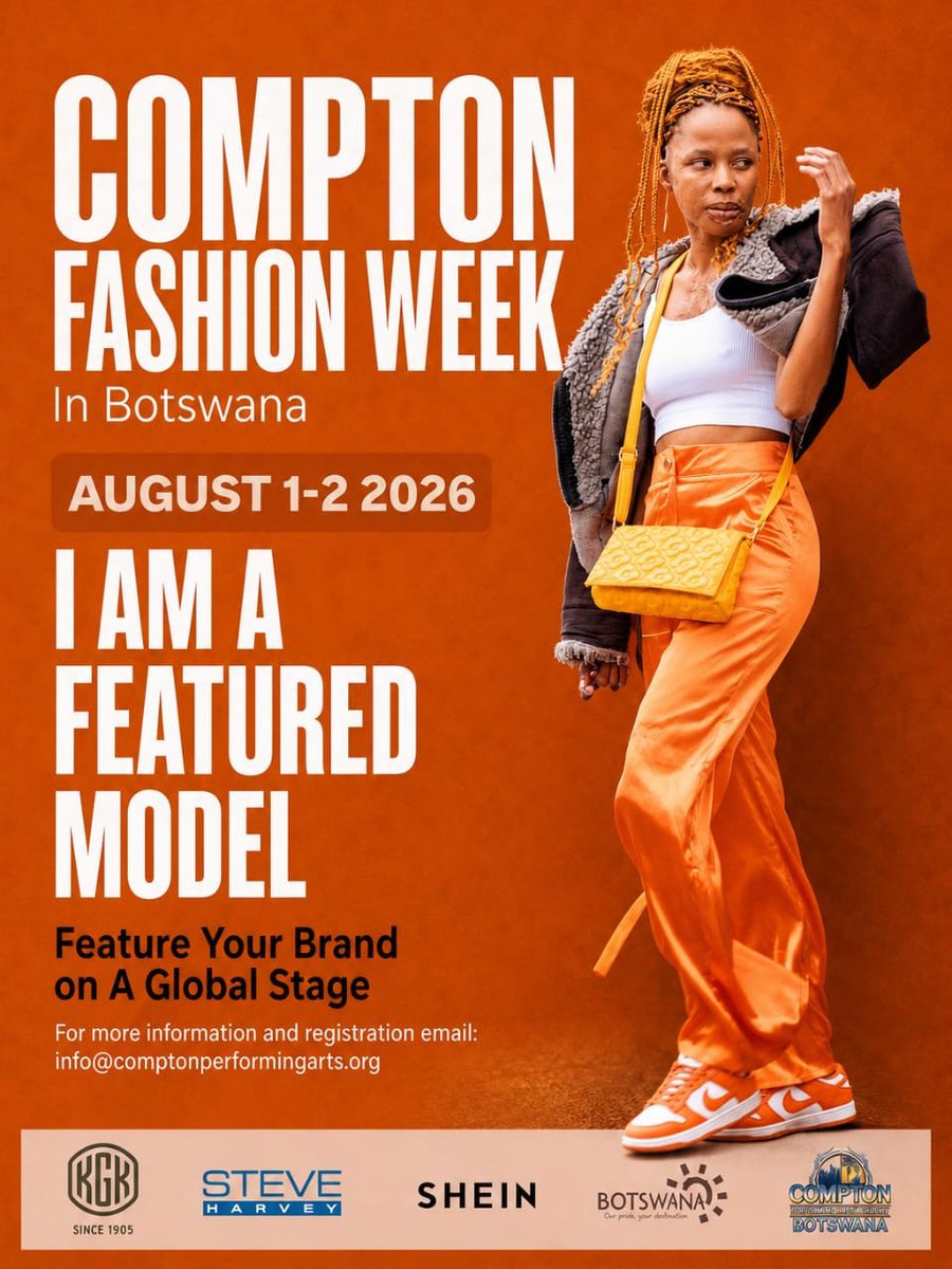 eva_rakitla's tweet photo. I'm a featured model in Compton Fashion Week Botswana happening at Molapo Crossing on the 1-2 August https://t.co/lnXfJ9N8CZ don't want to miss this.Get your tickets now.

https://t.co/1ZItUz0Muf https://t.co/LHMEj2gb8H