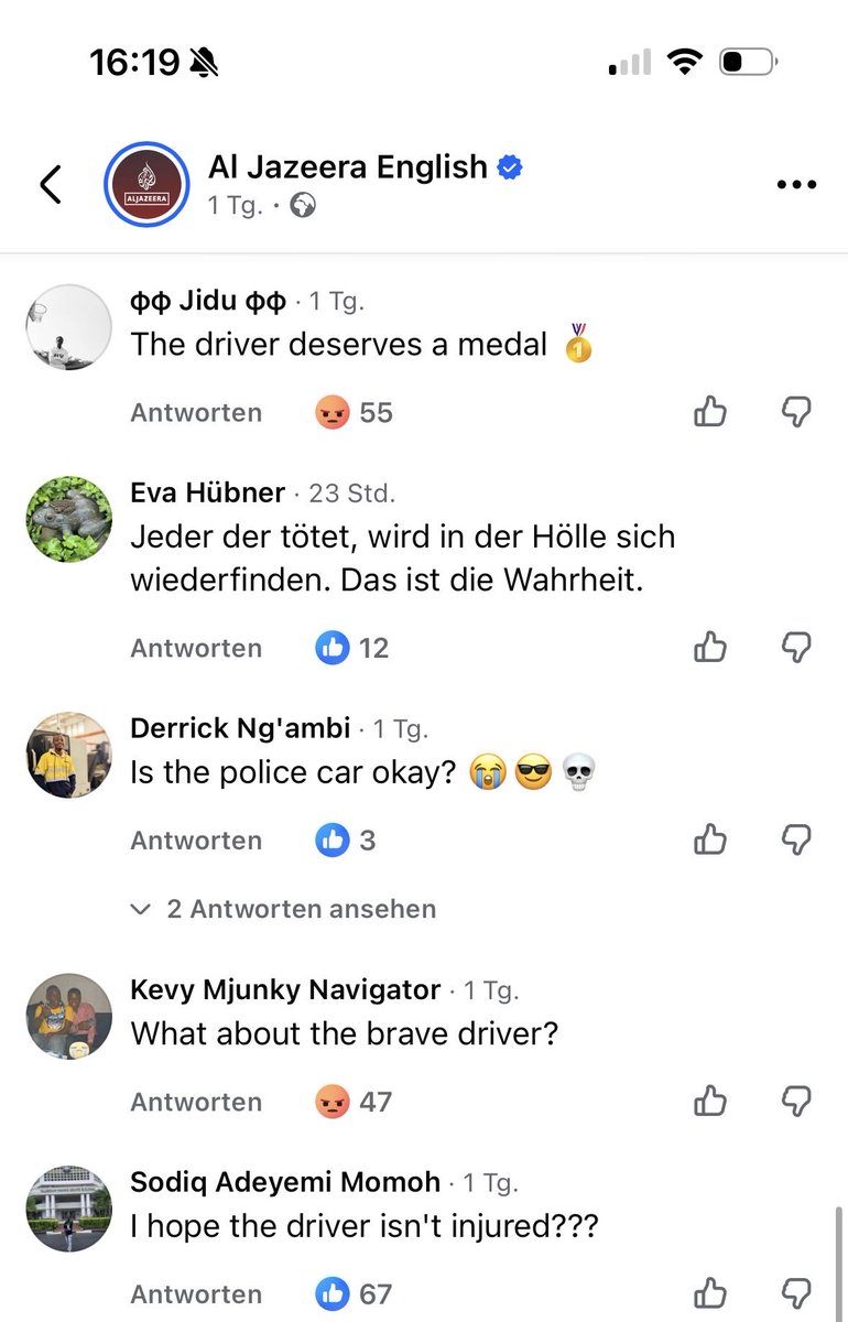 hr_hexe's tweet photo. @Leon_Ukraine @HasnainKazim Hier eine kleine Auswahl der Kommentare unter einem Artikel auf der Facebook Seite Al Jazeera English. https://t.co/fjyzgLlyk2