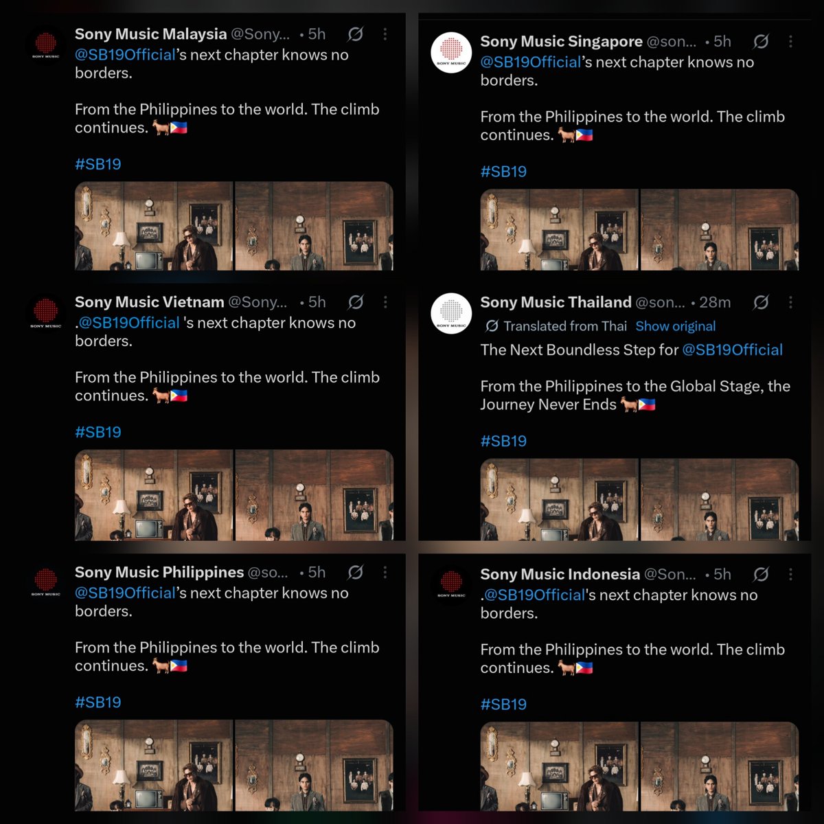 adobogrease's tweet photo. It's amazing to see more and more Sony teams across Asia rallying behind SB19. Thank you for the love!

D-3 SB19 LOLLAPALOOZA on DISNEYPLUS
@SB19Official #SB19 https://t.co/Ay3znOs4lc