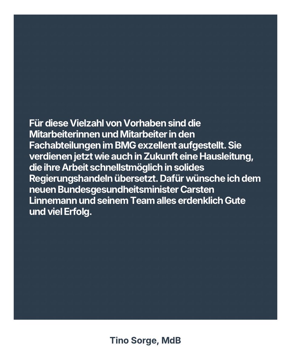 TinoSorge's tweet photo. Heute hat der Bundeskanzler seinen Wunsch bekanntgegeben, dass ich als Parlamentarischer Staatssekretär im BMG entlassen werde. Hier mein Statement dazu. https://t.co/keigKYuz0D