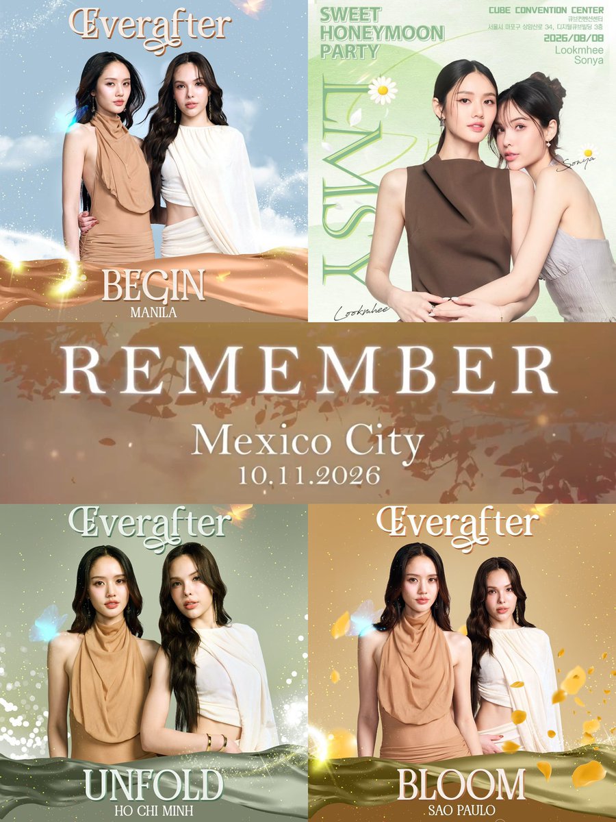 SkyeMoon1312's tweet photo. ARE YOU READY BESTIES ? 

Aug 08 - Seoul 🇰🇷 
Sep 19 - Manila 🇵🇭
Oct 03 - Ho Chi Minh City 🇻🇳 
Oct 09 - Brazil 🇧🇷
OCT 11 - Mexico 🇲🇽 
Nov 28 - Spain 🇪🇸 

#ลูกหมีซอนญ่า #LMSY
ccto : https://t.co/mW8LjKPYeF