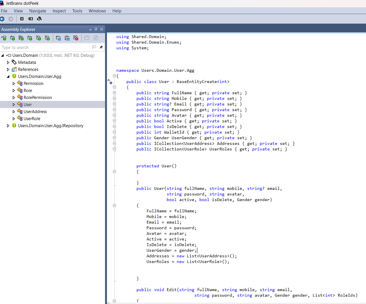 hasanlou696's tweet photo. تا به حال داخل یک DLL را دیده‌اید؟

دات پیک(dotPeek) یک ابزار رایگان از JetBrains است که فایل‌های DLL و EXE را Decompile می‌کند و کدی نزدیک به سورس اصلی C# نمایش می‌دهد.

در تصویر میتونید یک dll که  توسط دات پیک Decompile شده رو ببینید. 
#cs_internship
#csharp 
#step2 https://t.co/1at45IQt3M