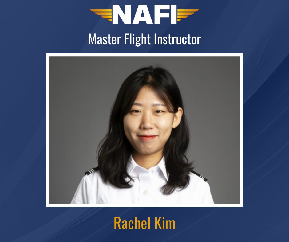 NAFIInstructors's tweet photo. 🏆 #MasterInstructorMonday
Congratulations to Rachel Kim on earning accreditation as a NAFI Master Flight Instructor! ✈️ As Manager of CFI Standards at Hillsboro Aero Academy, Rachel is advancing instructor excellence and aviation safety.
#NAFI #AviationEducation https://t.co/zqD4XhrmOJ