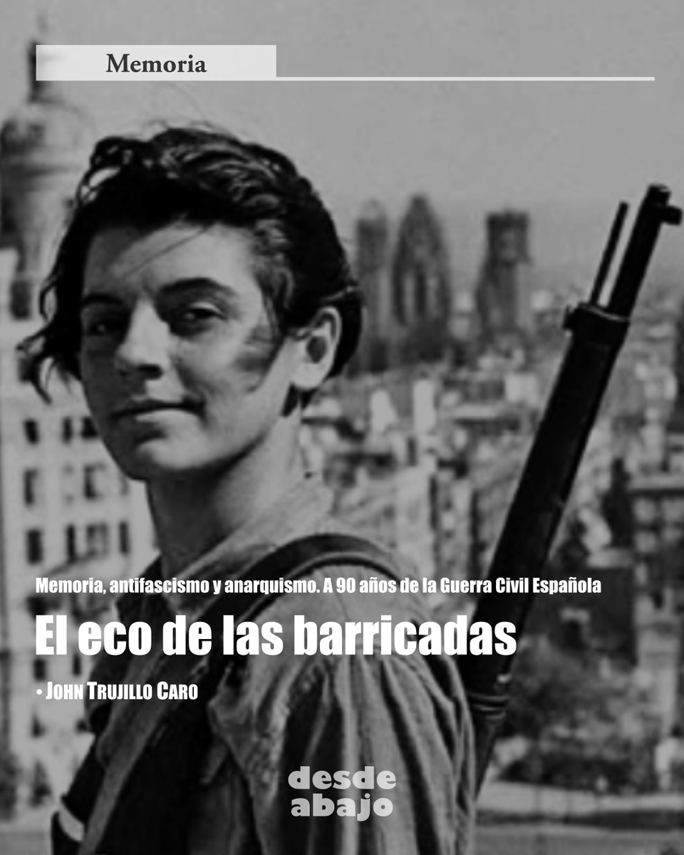 desdeabajo_info's tweet photo. #EdiciónImpresa 🗞 | A noventa años del estallido de la Guerra Civil Española, las barricadas de 1936 no son una reliquia del pasado, sino un eco que retumba en las grietas del presente.
https://t.co/PRTqcDzHSv
#Barricadas #España #GuerraCivilEspañola https://t.co/xIIZfSt91U