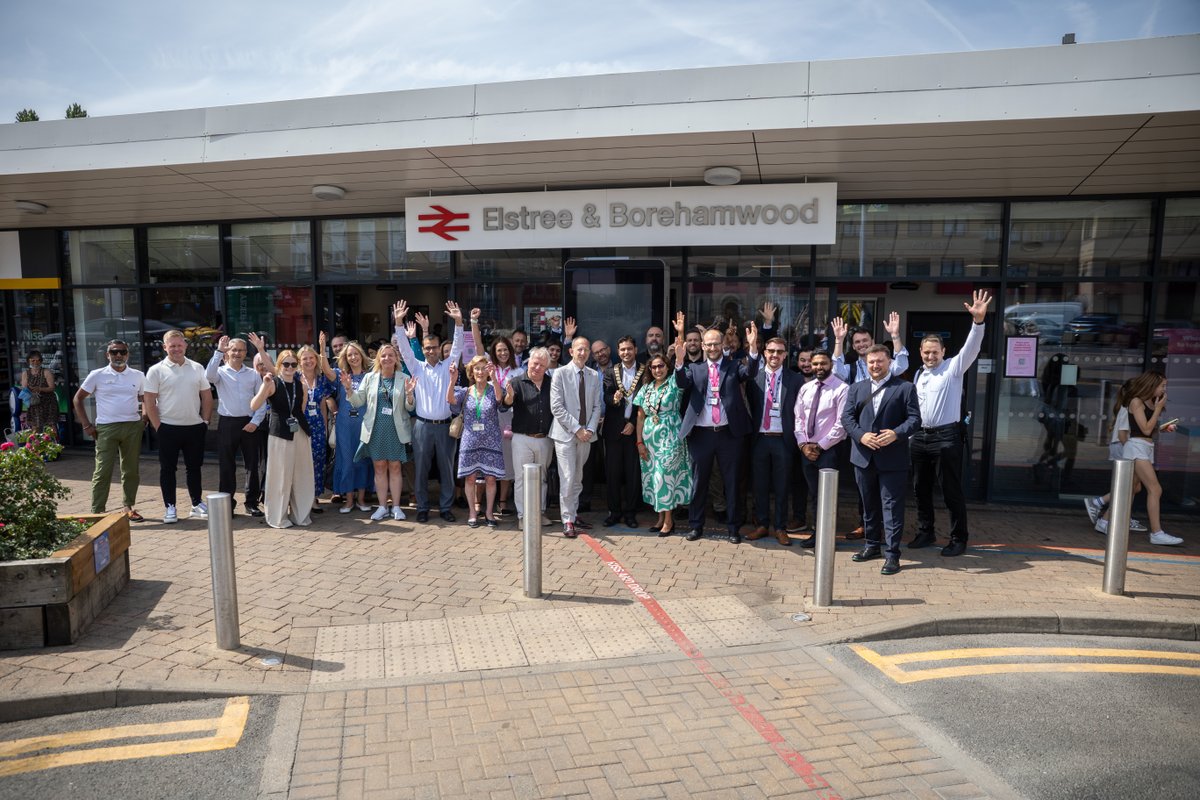HertsmereBC's tweet photo. Cllr Jeremy Newmark, Leader of Hertsmere Borough Council, and the Mayor of Hertsmere, Cllr Parveen Rani, were delighted to attend the unveiling of the latest improvements at Elstree &amp; Borehamwood station.
https://t.co/6Q2rQBejlX

Image credits: Govia Thameslink Railway (GTR) https://t.co/mraVGvQj6T