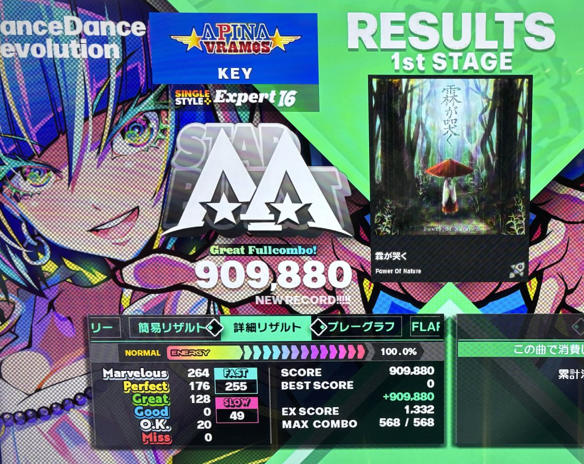 keys_hnk's tweet photo. 今日のDDR👣 
レベル16フルコン19曲目👍
初見GFC出た！

レベル15も2曲繋がって気ィええわ！ https://t.co/GGg15VIkOt