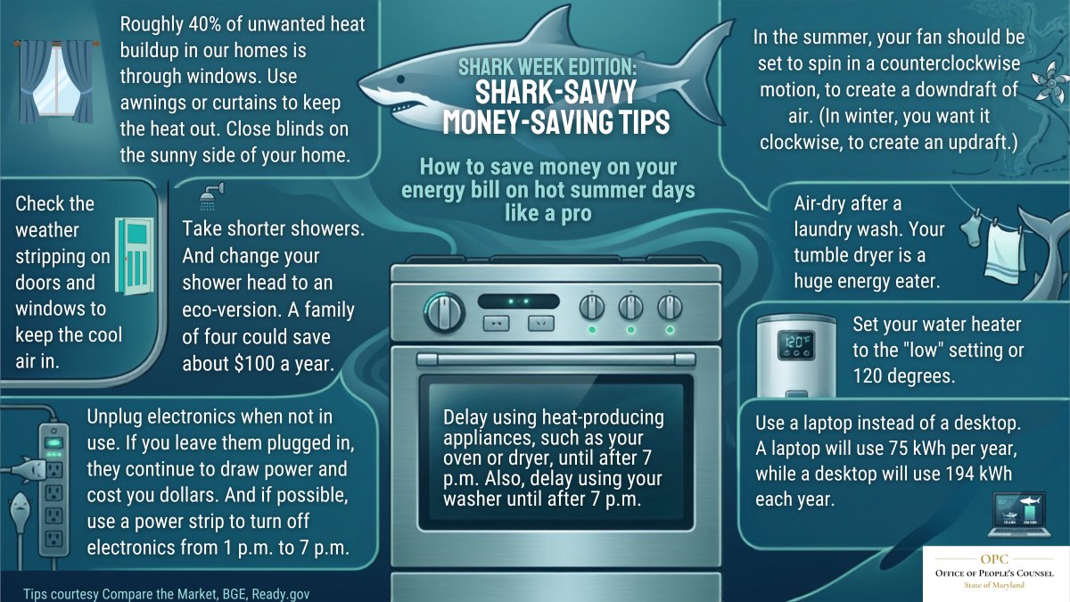 OpcMd's tweet photo. Check out some money-saving tips for the sweltering days of summer. #beattheheat #preparedness #energysavings #energytwitter #hotweather https://t.co/W7QRCVI8kr