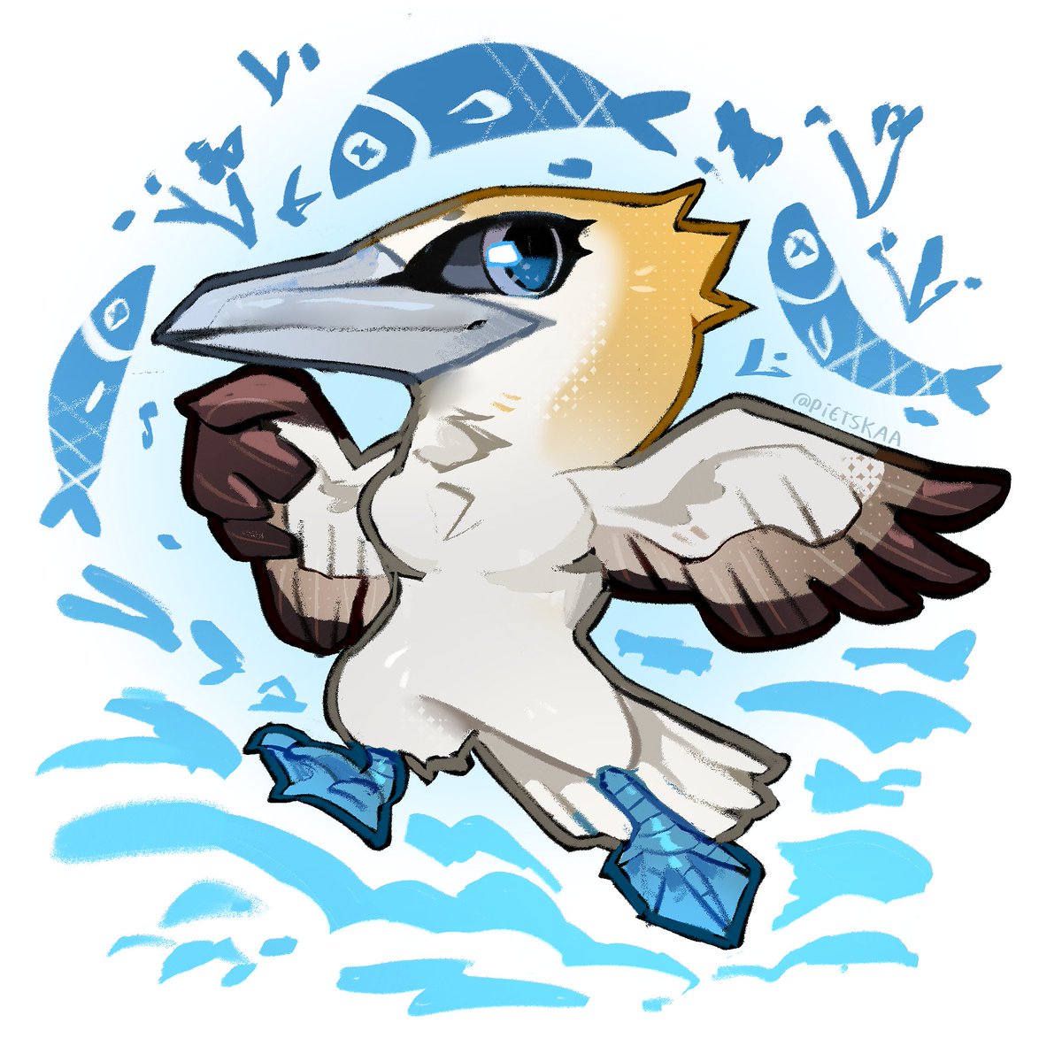 Pietskaa's tweet photo. Chibi revenge on Annyraindragon, maybe i'll make more chibis they're cute :D 💙🐟💛 https://t.co/wHFAcXM8ml