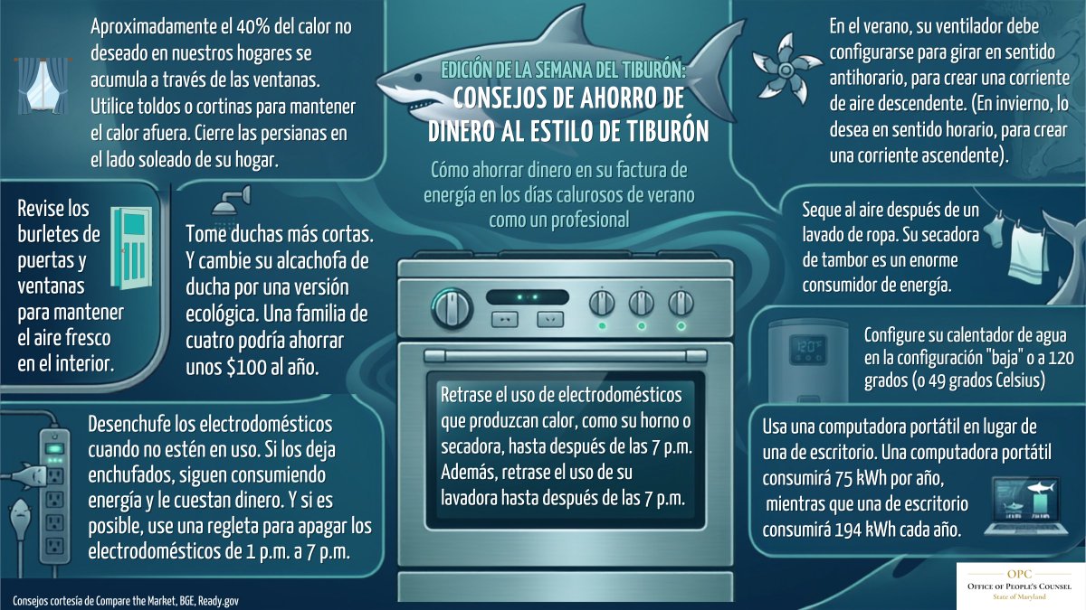 OpcMd's tweet photo. Echa un vistazo a algunos consejos para ahorrar dinero durante los días sofocantes del verano. https://t.co/26O3zleHcx