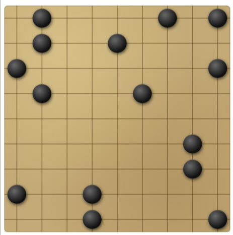 monapad_1250's tweet photo. #今日の共円 Q77 与えられた点の中から同一円周上にある4点を選んでください。解は原則1つです。また、直線は半径無限大の円とみなします。 https://t.co/XAfCP5dMdw