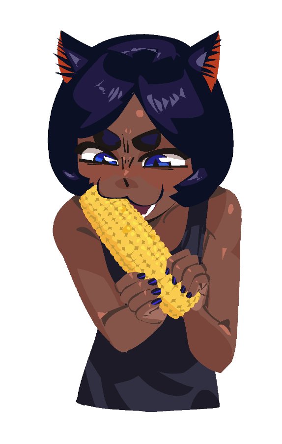twosipsofbleach's tweet photo. Give your cat some corn!!!!!!!!!! https://t.co/BzgEUVBzhI