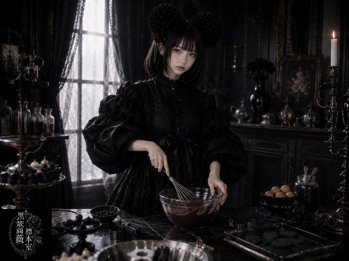 kurobararoom's tweet photo. MVに使うお菓子製作中のライラだよ🍰
新衣装なのにエプロンし忘れたのは罪。。🙊

🌹夜咲ライラ

YouTubeにて公開中。【楽曲：Petite angels】
 ▶️https://t.co/VHZa8BeIMx

#黒薔薇標本室 #petitengels #ヴィジュアル系 #オリジナル曲 #VisualKei #夜咲ライラ https://t.co/ofzwTXOGDm