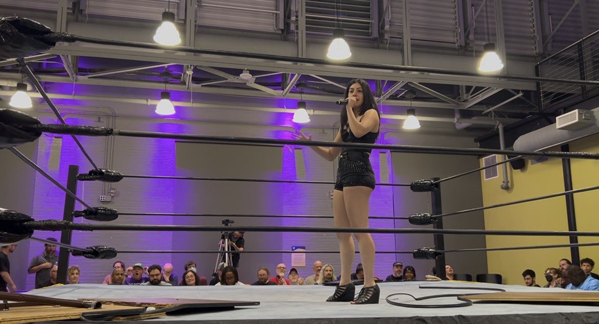 BurnsJ33's tweet photo. Some quick love and respect to our incredible ring announcer @TheSamiraRose!! She is phenomenal and kept the energy high! 🤘🏻🔥 #PPLAOC https://t.co/oORzmD6EQc