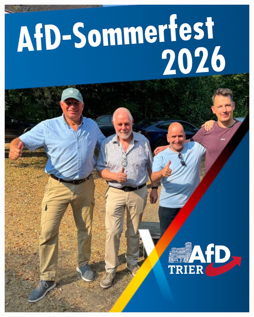 AfDTrier's tweet photo. Der Kreisverband Trier hatte am 25. Juli ein Grillfest veranstaltet, uum einen war es eine Veranstaltung bei der mehr als 90 Gäste anwesend waren. Zum anderen hatte der Kreisverband Trier zum ersten Mal Gäste, die kein Parteimitglied waren. Die Bürger kamen aus Interesse zu uns. https://t.co/Gjv9OL85kd