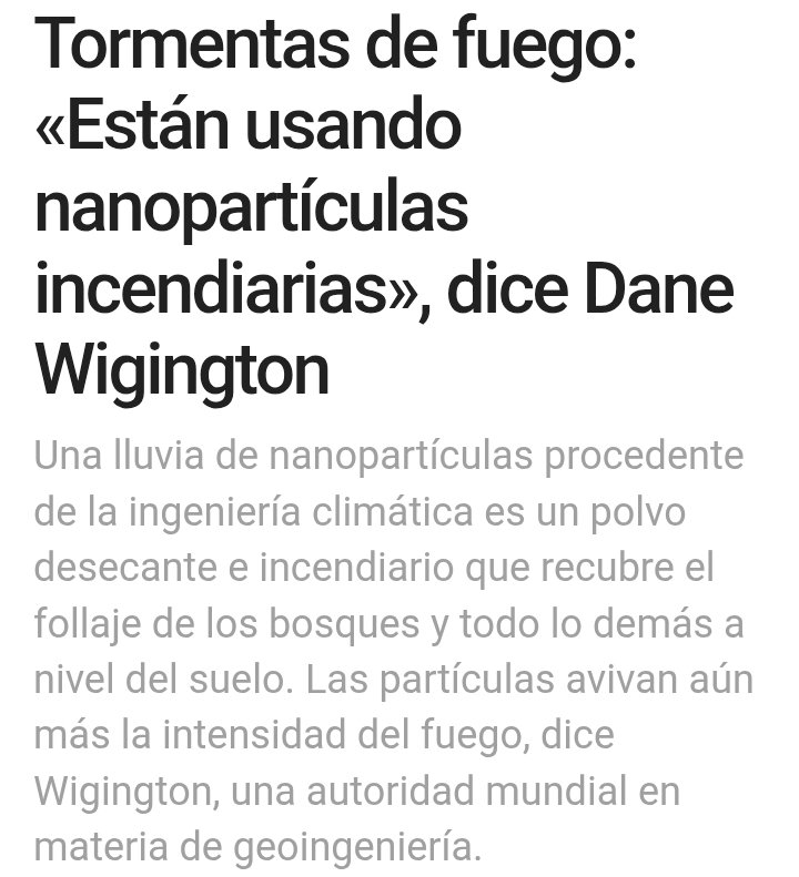 NonNobis10's tweet photo. ℹ️ | Tormentas de fuego: «Están usando nanopartículas incendiarias», dice Dane Wigington

https://t.co/OXziVAX0Si https://t.co/XH1f55WjZs
