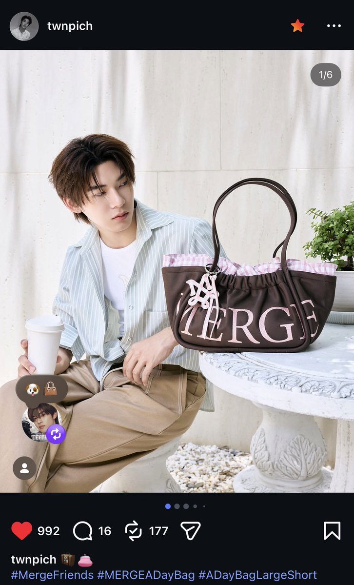 CRUSHONTEETEE's tweet photo. 🗓️ : 27.07.2026
IG Update : twnpich | #twnpich

🧳👛  

#MergeFriends #MERGEADayBag #ADayBagLargeShort

ฝากพี่ ๆ วาวากดไลก์ กดแชร์ คอมเมนต์ในโพสต์ของตี๋ตี๋หน่อยนะคั้บบ 🐶🫳🏻

🔗 https://t.co/JA2gD4FhoH https://t.co/Mdje3byidT
