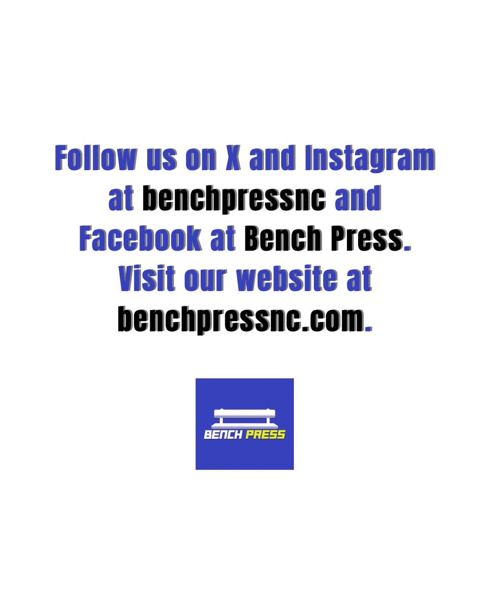 BenchPressNC's tweet photo. Introducing Bench Press, a new source for local sports coverage across Durham, Orange and Chatham Counties. 

Read more about us here and on our site at https://t.co/iz456vYfar. Follow us on Instagram, X and Facebook for the latest stories, videos and updates! https://t.co/YsZnvoMOIg