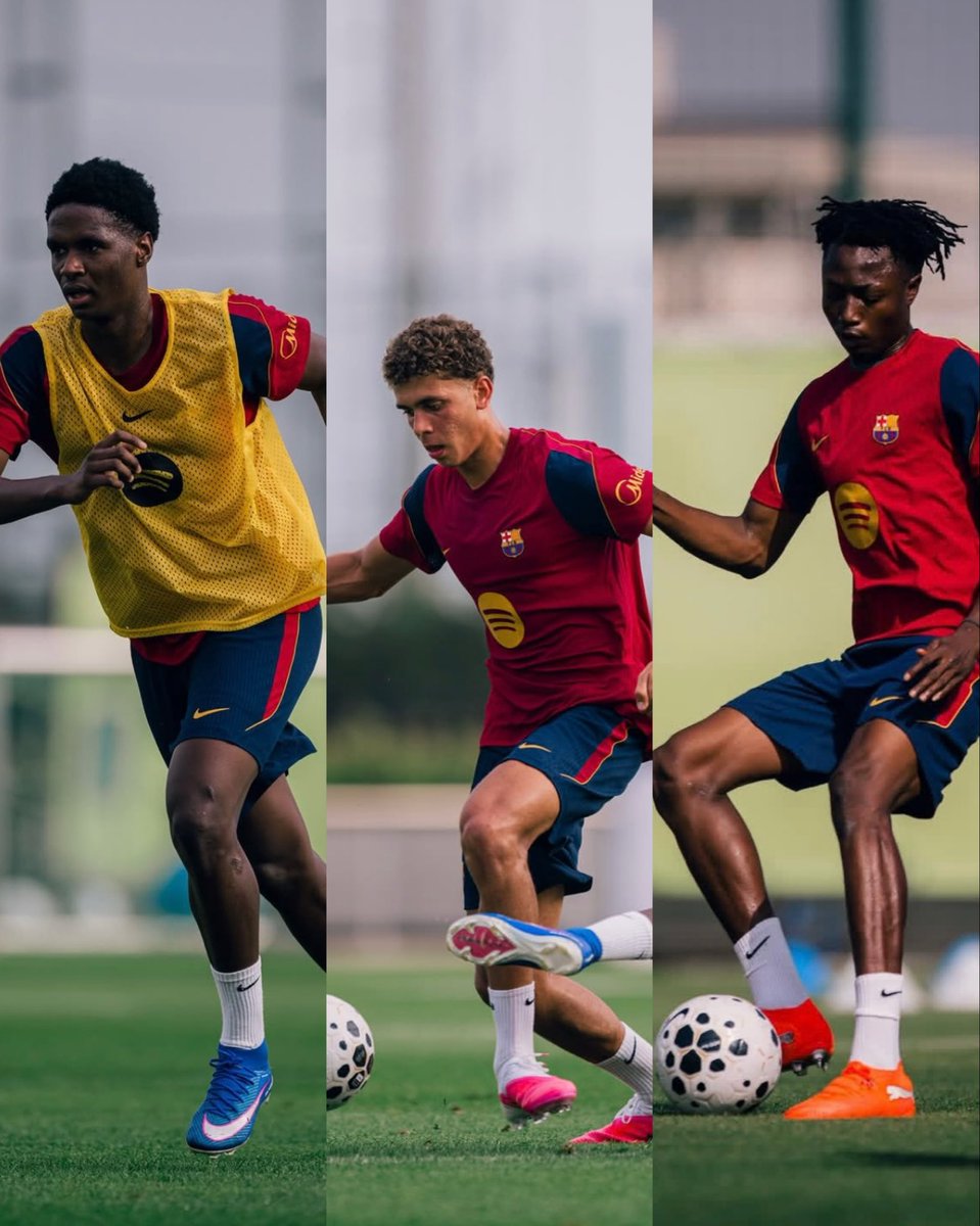 luisfernanfilho's tweet photo. importante ressaltar algumas joias africanas treinando com o Barcelona na pré-temporada.

🇲🇱 Ibrahim Diarra, meia-atacante do Mali e que tem impressionado a comissão técnica 

🇪🇬 Hamza Abdelkarim, o centroavante do Egito e cotado para o elenco principal.

🇬🇭 Hafiz Gariba, defensor de Gana e recém contratado para jogar na base do clube catalão.

Mali, Egito e Gana.

são as escolas da África presentes na pré-temporada de Hansi Flick e observados no futuro do Barcelona.