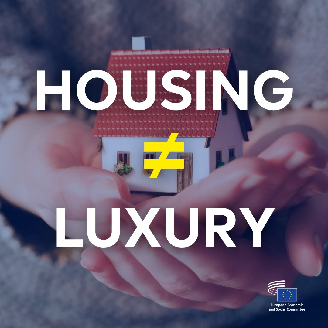 EU_EESC's tweet photo. For an increasing number of people across Europe, the fundamental right of housing has become unaffordable.

Therefore, we call for:
🏠 a rural development strategy;
🏠 increased funding;
🏠 access to services &amp; skills;
🏠 supporting innovation.

#AffordableHousing @DanJoergensen