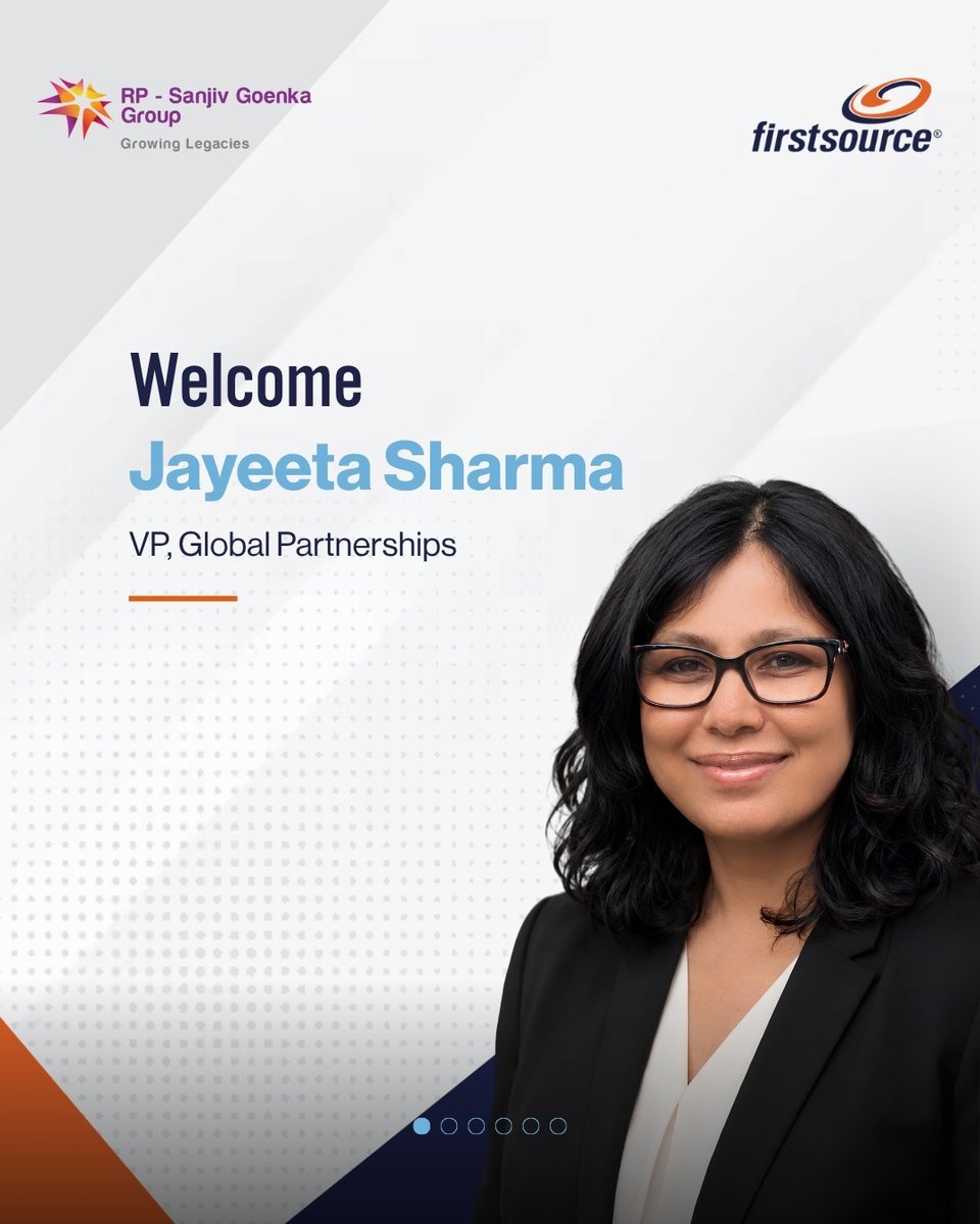 firstsource's tweet photo. Welcome to #LifeAtFirstsource, Jayeeta Sharma.

#Leadership #FirstForce https://t.co/NnCZKfkHp5