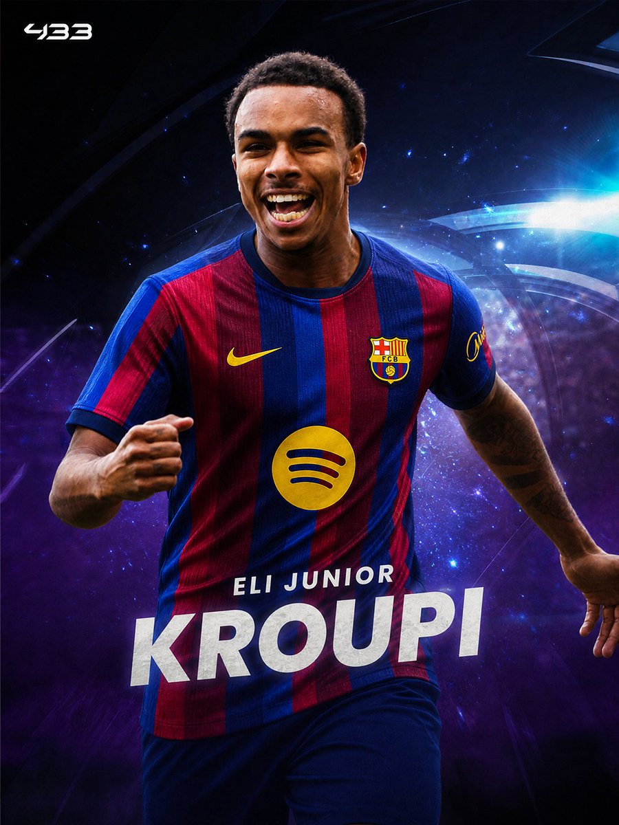 433's tweet photo. 🚨 𝐁𝐀𝐑𝐂𝐄𝐋𝐎𝐍𝐀: 𝐀𝐋𝐕𝐀𝐑𝐄𝐙 𝐎𝐑 𝐊𝐑𝐎𝐔𝐏𝐈? 🤔

Eli Junior Kroupi is Barcelona's alternative option if they fail to sign Julián Alvarez, reports @sport  🗞️

The French youngster was one of the biggest sensations of his first Premier League season, scoring 13 goals at just 19 years old despite limited playing time. ⭐

Bournemouth are reportedly demanding more than €100 million for Kroupi. 💰